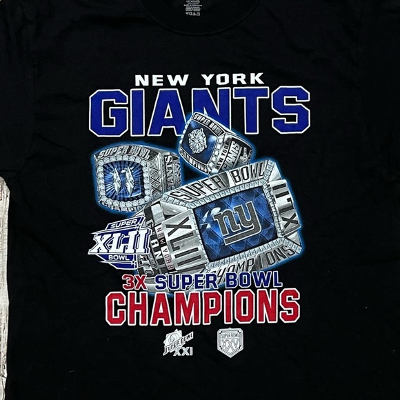 New York Giants NFL Football Super Bowl XLII Sports Reebok tshirt - Picture 2 of 3